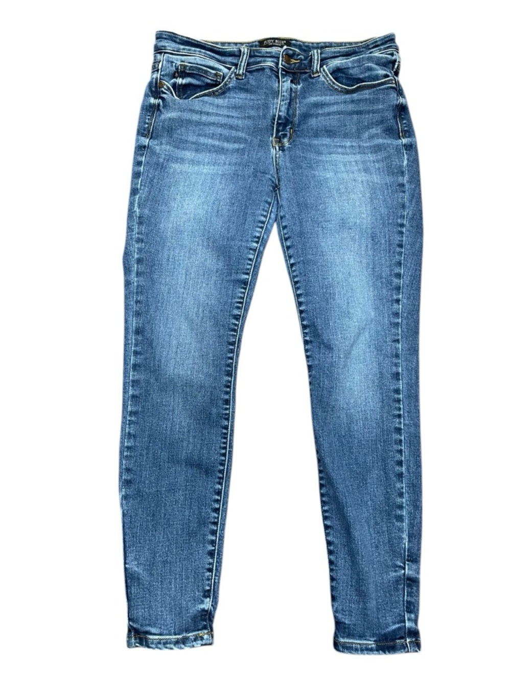 Judy Blue Women’s Mid Rise Stretchy Medium Wash Blue Skinny Jeans Size 11/30 - Picture 4 of 15